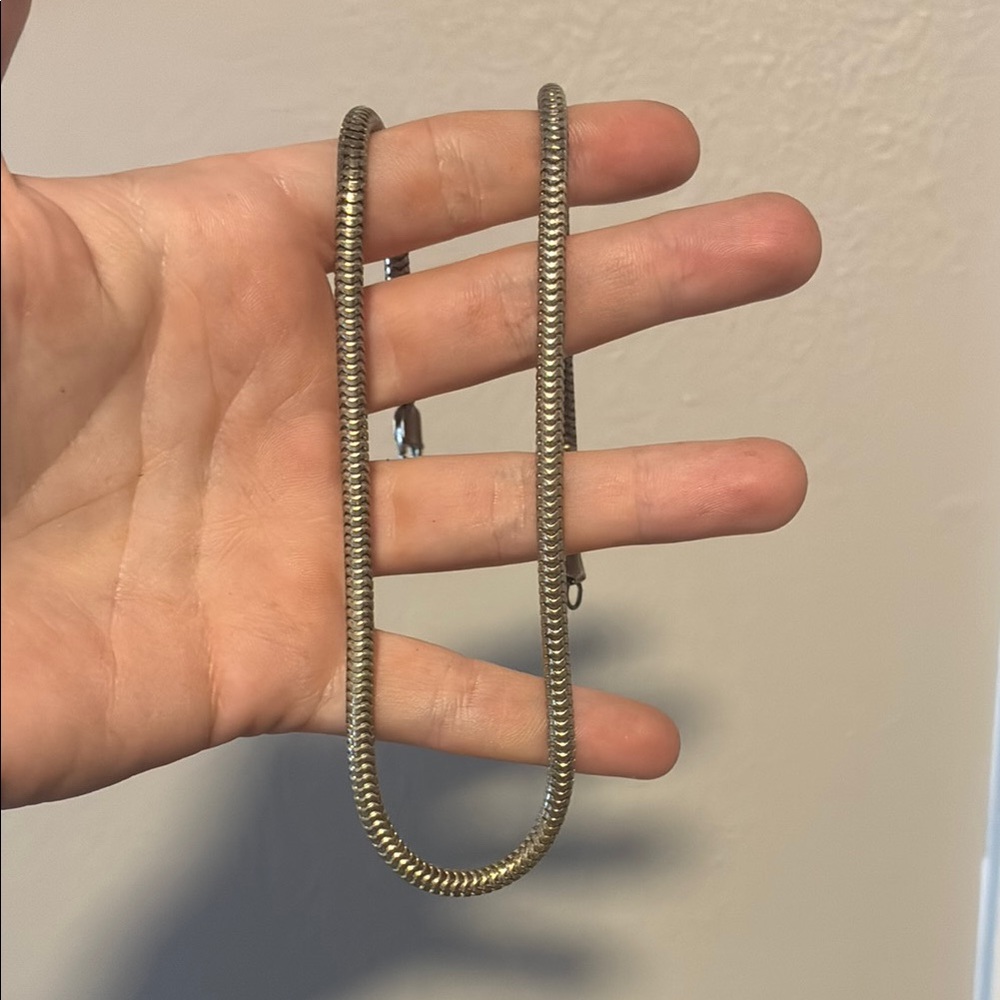 Sterling Silver 925 Thick Chunky Snake Cable Chain Choker Necklace 16 inch